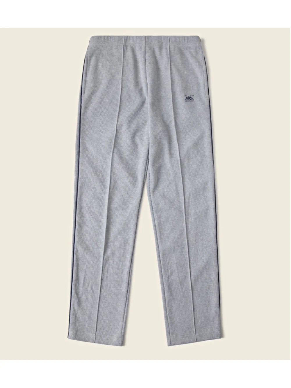 1970s Heavyweight Waffle Knit Jogger Pants - Gray M